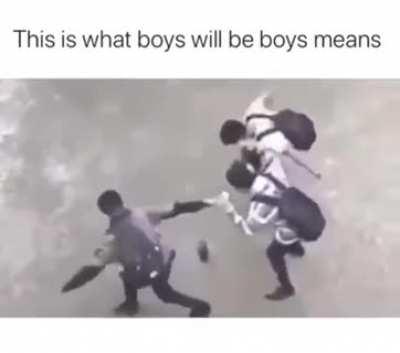 A couple of boys being dudes