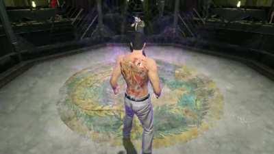 Majima goes flying off the edge