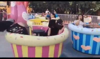 Spinning the ride at full speed