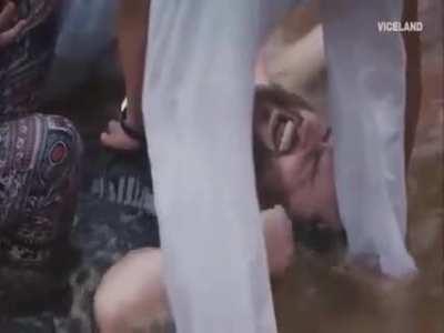 Man experiences an exorcism after smoking poison secreted by the Bufo Toad