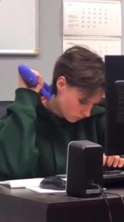 To massage yourself unnoticed