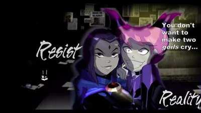 Robin vs. Jinx and Raven (all characters 18+)