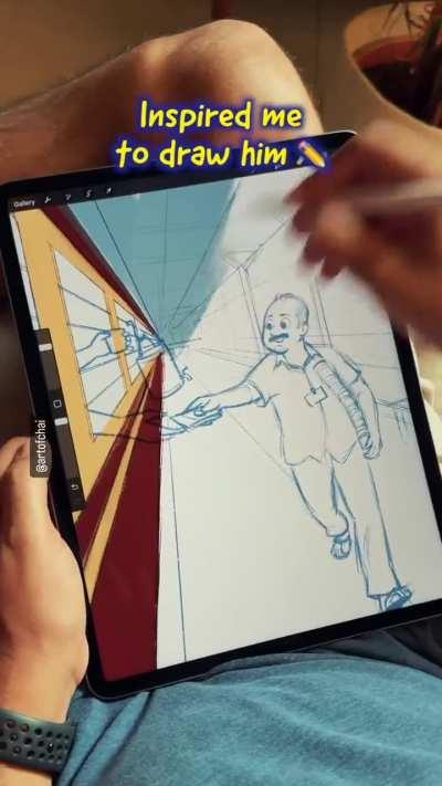 Hard working tea seller becomes an inspiration for the artist