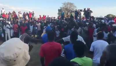 Red shorts should have quit after the second knockdown. (turn down your volume)