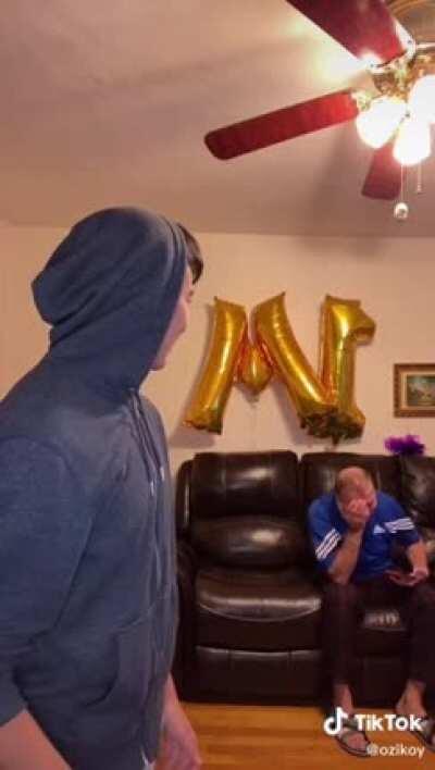 Dads reaction to tik tok dances