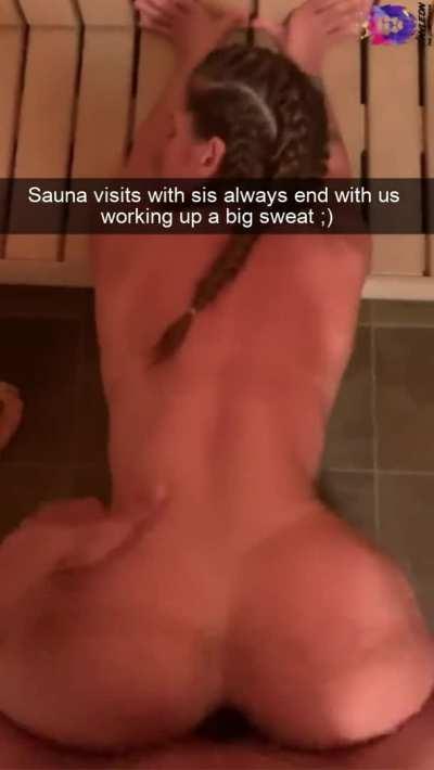(B/S) Sauna trip with sis