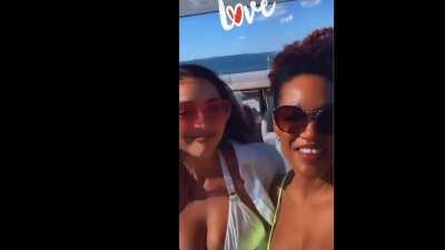 Lindsey on a boat (slowed down)