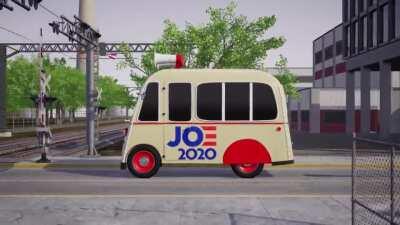 The Trump Train vs Sleepy Joe's Ice cream truck. Who do you think will win?