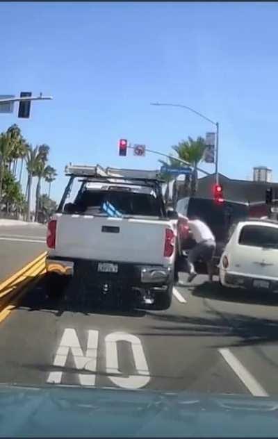 A little road rage knock out