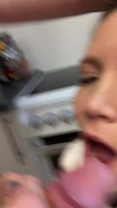 Giving our handyman his Christmas bonus while hubby’s at the store