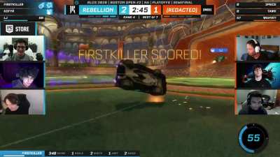 Firstkiller fakes both defenders into bumping each other