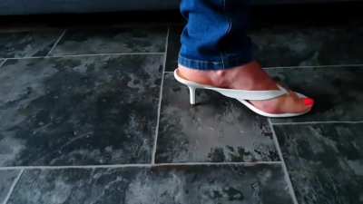 Do you like my feet in these pretty heels flip-flops 