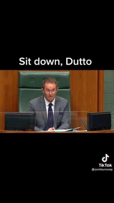 You sit down boofhead