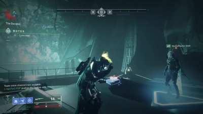 I managed to press a button right as I transmat into a Gambit match