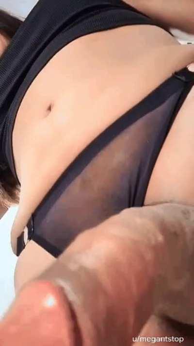 Do you want to suck it first and then feel it pulsing in your little hole?