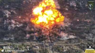 Destruction of the Russian TOS-1 near Avdiivka