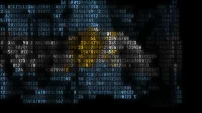 Bandera de Argentina en el salvapantallas de un juego de texto