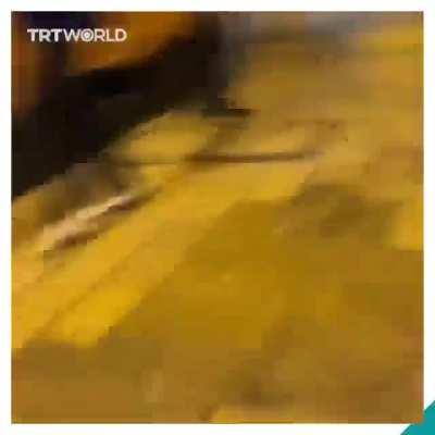 Israeli forces assault Palestinians at Damascus Gate - 12 Oct, 2021 (TODAY)