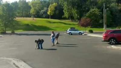 pedophile gets a beatdown for exposing his meat