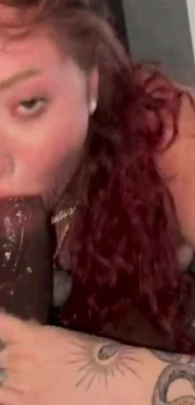 Sloppy morning BJ from this redhead