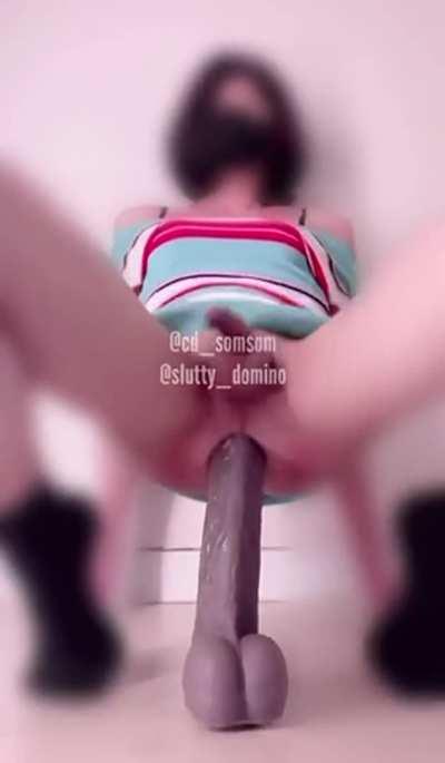 Anal Cowgirl Crossdressing Cumshot Dildo Femboy Prostate Massage Riding Sissy trap Porn GIF by sluttydomino69