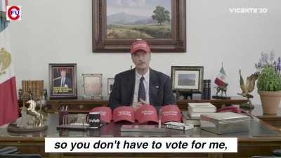 OMG!! Former Mexican President VicenteFoxQue made this ad trolling Trump so hard. I cant stop laughing. 😅