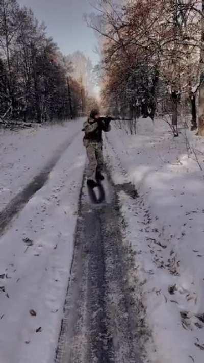 Ukrainian soldiers skating on thin ice.