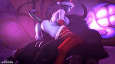 Draenei Girl Riding a Big Tauren Dick (The Firebrand)