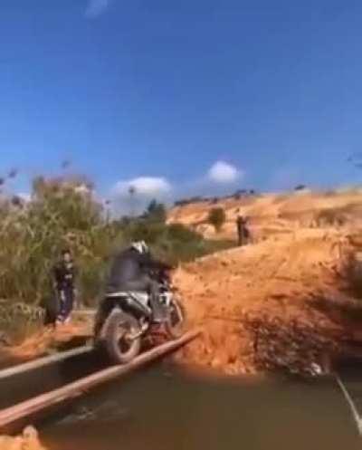 There are bikers and there's this guy