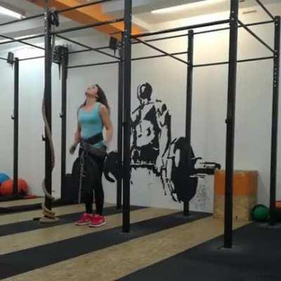 Jumping with a 45 pound weight tied to you