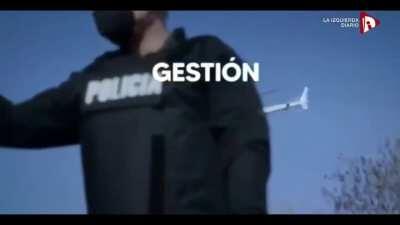 Berni diciendo que la izquierda tiraba gases lacrimógenos.