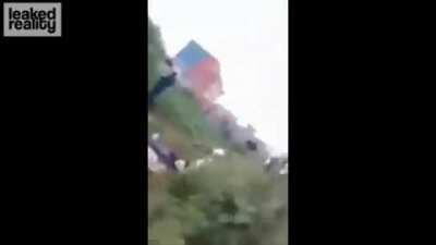 Brutal Head on Collision in Nepal,motorcycles with aftermath.