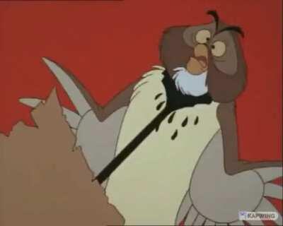 Owl getting dragged into the Constant. (1997)(colorized)