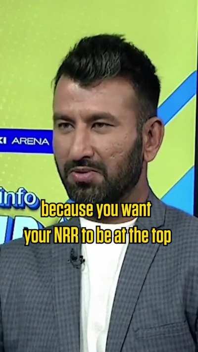Lord Pujara talking about SR and NRR 😭