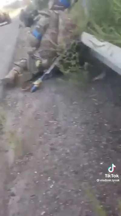 Kharkiv Oblast, Ukrainian troops and a BTR-4E engage Russian forces