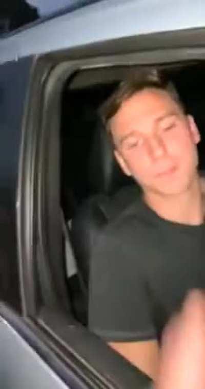 Me parting with my homie before I bomb the White House