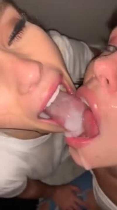 Splattered Cumsluts Share The Load...