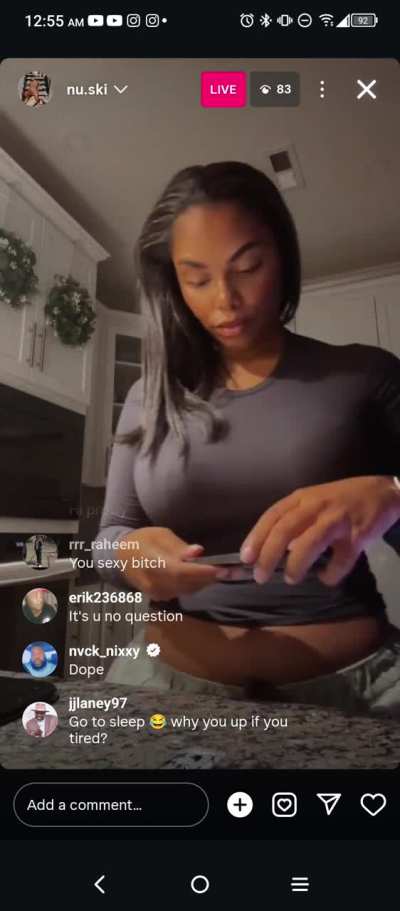 She just went on live it wasn't too long