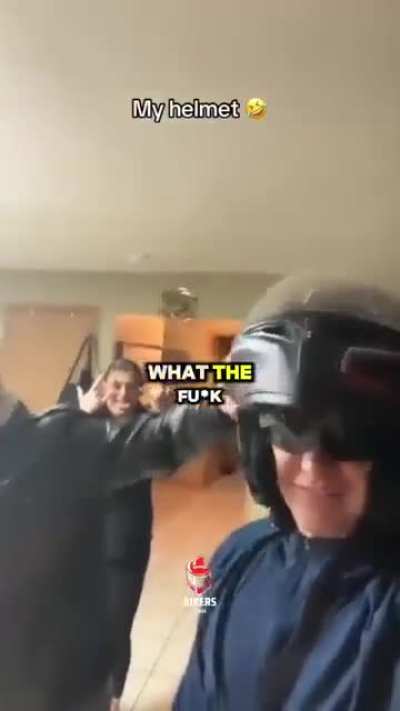 Boys with new helmet🤣