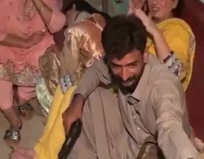 Considering the women dancing and child sitting next to this idiot the outcome was better than expected