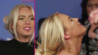 Blondie getting face painted