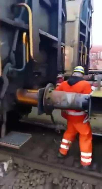 Connecting railway cars like a boss