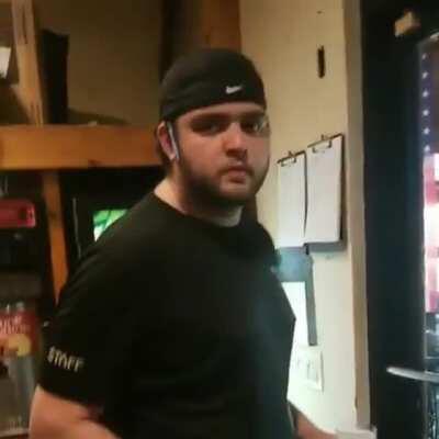 Bumped and spilled his drinks.....