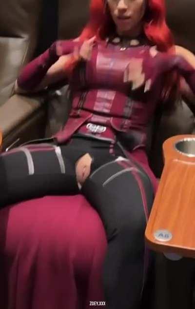 Easy access fuck doll to take to the movies