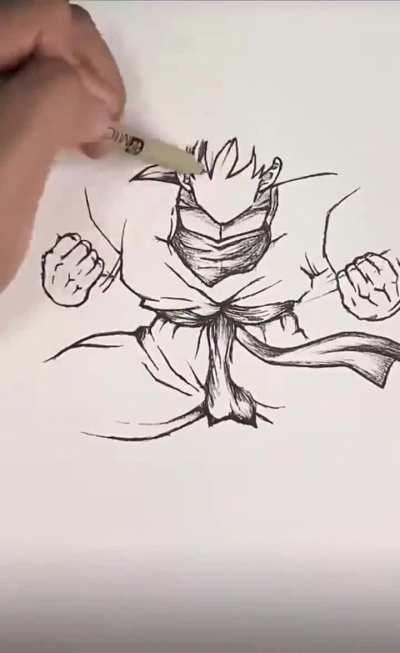 How to draw Goku