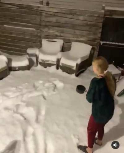 If you throw boiling water into cold air, it turns into steam.