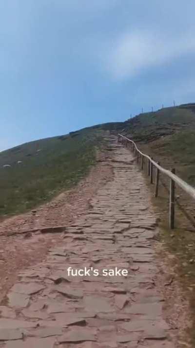 I love hiking. Meanwhile me, the whole time