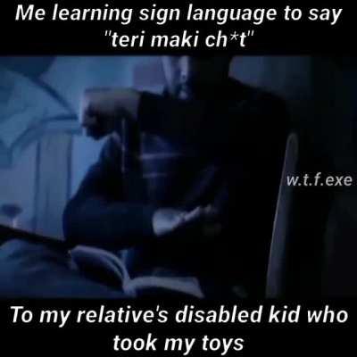 Sign language me title kaise likhe?