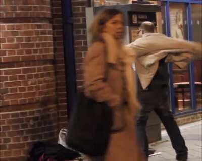 Homeless man reacts to gift from stranger