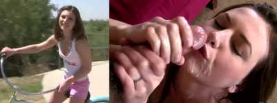 Kasey Chase Cute Mode | Slut Mode on a Bike